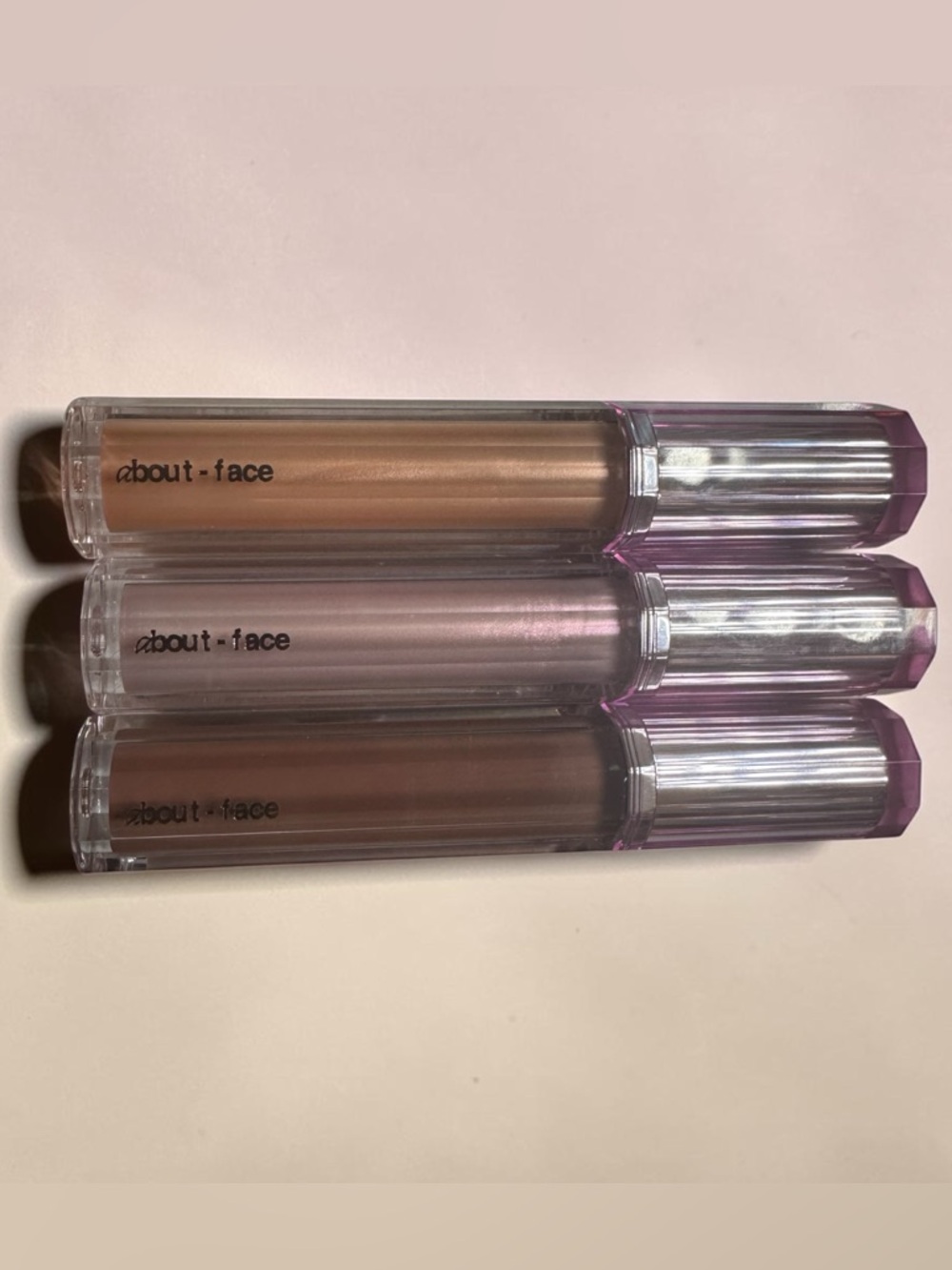 about•face Triple Lip Gloss Set — Gold, Pink, Bronze